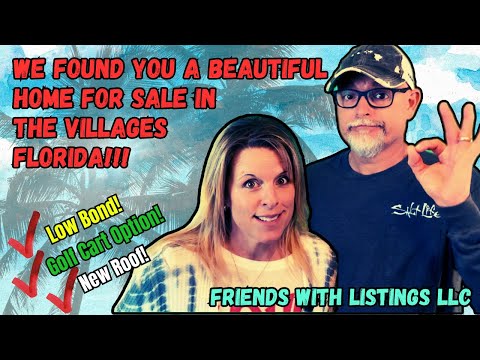 Home For Sale In The Villages Florida! Near Lake Sumter Landing & Paddock Square! Golf Cart Option!