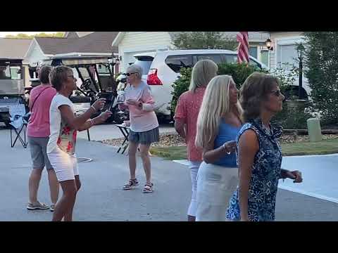 Reboot band at Live Oak Villas driveway party in The Villages Fl