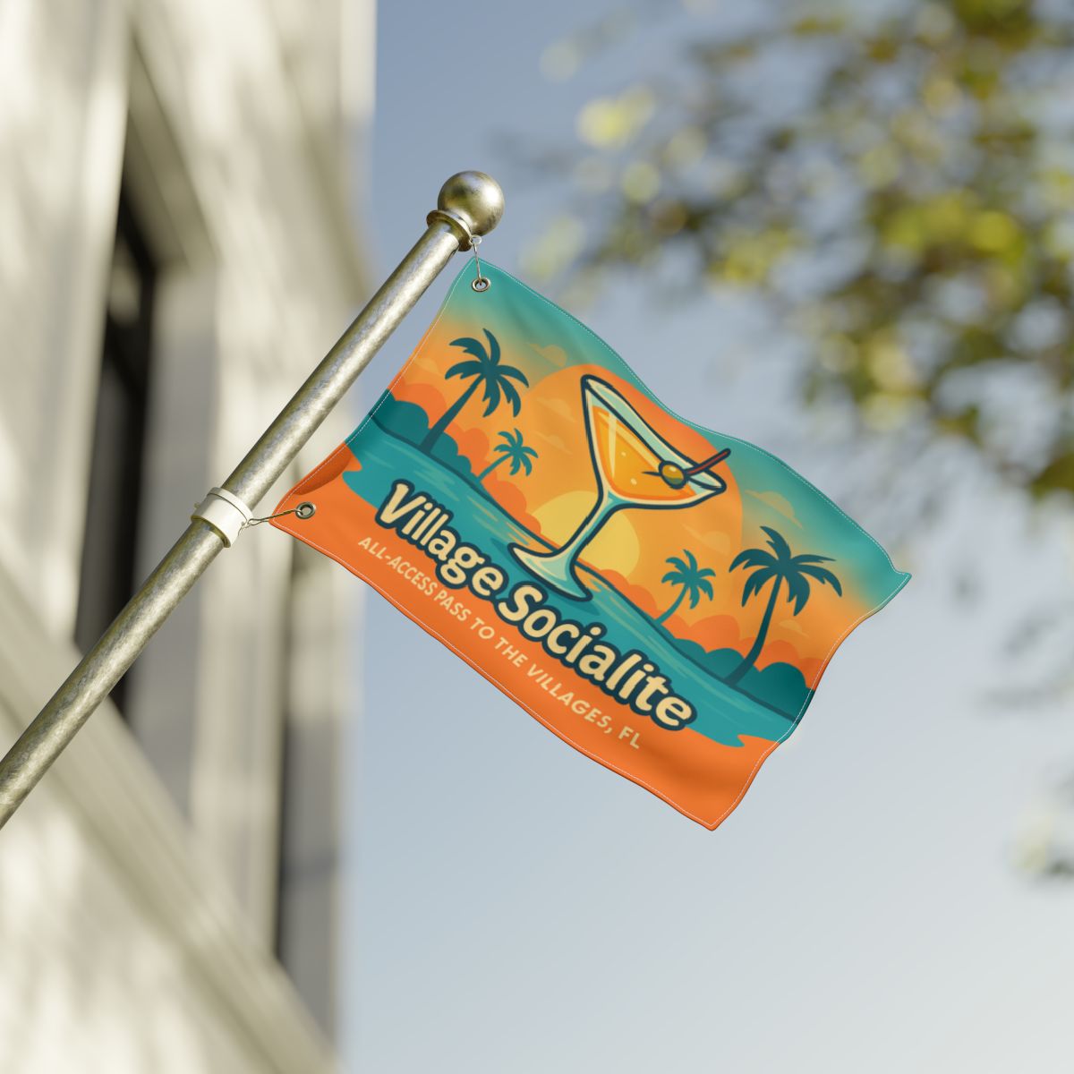 Village Socialite™ Double-Sided Patio & Social Flag